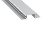 LED Profile LUMINES ZATI, recessed, silver anodized 3m