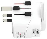 TRAVEL ADAPTER, PRO LIGHT USB, 7A/250V