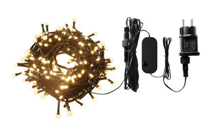 Išmani LED girlianda, 230Vac, 20m, 200 x LED, šiltai balta 2500K, Wi-Fi, TUYA / Smart Life, WOOX R5168 8435606724500