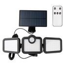 LED solar floodlight with solar panel, motion sensor and remote controller, 10W 800lm, 6000K, 2400mAh