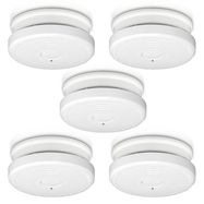 Smoke detector with hush button 5-pack White