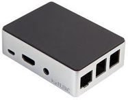 CASE, FLIRC, BLACK/SILVER, PI 2/3B/3B+