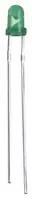 LED, 3MM, GREEN, DIFFUSED, 100 PACK