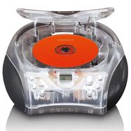 Portable stereo FM radio with CD player Transparent