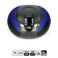 SCD-37 USB Blue Portable FM Radio CD and USB player Blue