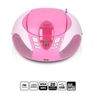 SCD-37 USB Pink Portable FM Radio CD and USB player Pink