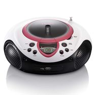 Portable FM Radio CD and USB player Pink