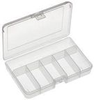 STORAGE BOX, 6 COMPARTMENT, TRANSPARENT