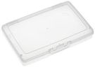 STORAGE BOX, 4 COMPARTMENT, CLEAR