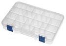 STORAGE BOX, 1-20 ADJ COMPARTMENT, CLEAR