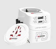 Kelioninis tinklo adapteris: lizdai EU/FR/USA/UK/AU; kištukai UK/EU/FR/USA/IT/AU 100250V AC 7A; USB 45W SKROSS