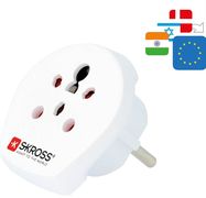 Adapter India / Israel / Denmark plug - EU socket 230V 16A SKROSS