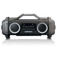 Splash proof Bluetooth® Speaker FM radio USB and micro SD with Light Effects Black