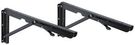 FOLDING SHELF BRACKETS, BLACK PAIR