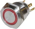 19MM MICROTRAVEL SWITCH RED 12V TAG