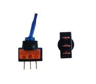 Тумблер ВКЛ-ВЫКЛ 3 контакта. 2 поз. фиксированная синяя подсветка 20A / 12V SPST