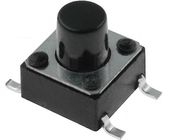 Tact swich; OFF-(ON) nonfixed; 4pins; 0.05A/12 VDC; SPST-NO; 6x6mm, SMT; H=7.0mm