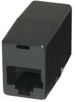 COUPLER, RJ45 JACK, 8P8C, CAT4, BLK