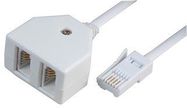 TELEPHONE PLUG TO DOUBLE ADAPTOR 10M