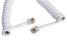 COILED CABLE 4P4C-4P4C WHITE 1.5M