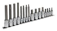 HEX SOCKET SET, 16PC, 1/4 IN AND 3/8 IN