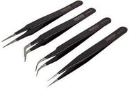 TWEEZERS SET, ESD SAFE, 4PC