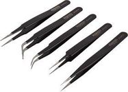 TWEEZERS SET, ESD SAFE, 5PC