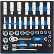 SOCKET & RATCHET SET, 35PC, 3/8"