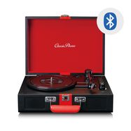 Record Player with Bluetooth® reception and built in speakers Black / Red