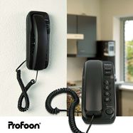 Compact corded telephone Black