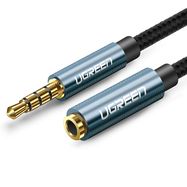 Kabelis ilgiklis 3.5mm kištukas - 3.5mm lizdas 4pin, 2m juodas AV118 UGREEN