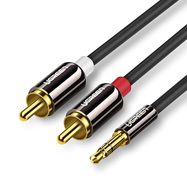 Kabelis 2xRCA - 3.5mm stereo kištukas 3m juodas AV116 UGREEN