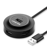 Концентратор USB-A 4-порта (USB 2.0) 1,0 м, черный