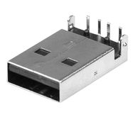 Kištukas USB A lituojamas į plokštę kampu