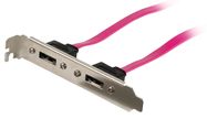 SATA 3 Gb/s Cable Internal 2x SATA 7-Pin Female - 2x SATA 7-Pin Bracket 0.50 m Red