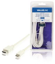High Speed HDMI Cable with Ethernet HDMI Connector - HDMI Mini Male 2.00 m White
