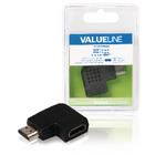 High Speed HDMI with Ethernet Adapter Angled Left HDMI Connector - HDMI Female Black