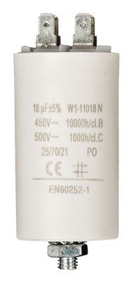 Capacitor 18.0uf / 450 v + Aarde