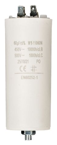 Capacitor 60.0uf / 450 v + Aarde