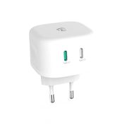 Wall Charger | 45 W | GaN | PD3.0 45W | Quick charge feature | 2.25 / 3.0 A | Number of outputs: 2 | 2x USB-C™ | Automatic Voltage Selection | White