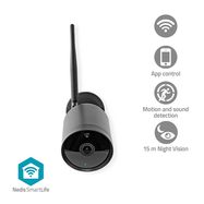 SmartLife Outdoor Camera | Wi-Fi | Full HD 1080p | IP65 | Cloud Storage (optional) / microSD (not included) | 12 V DC | With motion sensor | Night vision | Black
