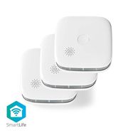 SmartLife Smoke Detector | Wi-Fi | Battery Powered | Sensor life cycle: 10 year | EN 14604 | Max. battery life: 24 Months | 85 dB | White | 3 pcs