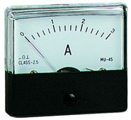 ANALOGUE CURRENT PANEL METER 3A DC / 60 x 47mm