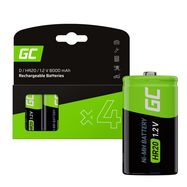 Green Cell Rechargeable Batteries 4x D R20 HR20 Ni-MH 1.2V 8000mAh