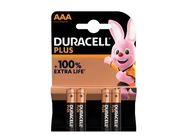 Duracell - Plus Alkaline Battery 1.5 V AAA MN2400 BL4 - 4 pcs