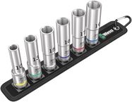 Belt C Deep 1 socket set, 1/2" drive, 1 x 10.0x83; 1 x 13.0x83; 1 x 15.0x83; 1 x 16.0x83; 1 x 17.0x83; 1 x 19.0x83; 1 x 45.0x275.0; 1 x 30.0x200.0, Wera