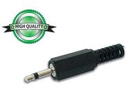 2.5mm JACK MALE CONNECTOR - PLASTIC BLACK MONO