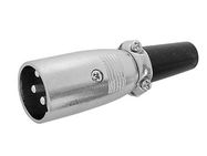 MALE 3P XLR PLUG, NICKEL, SHORT TYPE