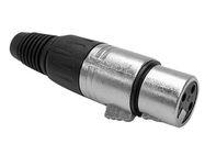 3P FEMALE XLR PLUG - NICKEL