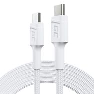 Cable White USB-C Type C 2m Green Cell PowerStream with fast charging Power Delivery 60W, Ultra Charge, Quick Charge 3.0